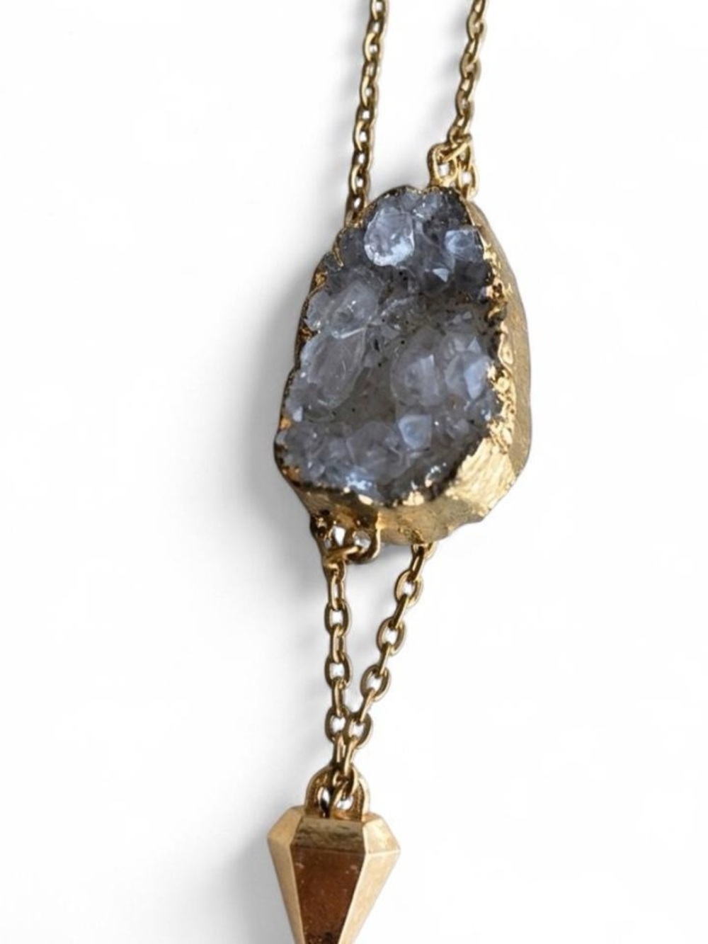 Genuine Druzy Hanging Stone Necklace